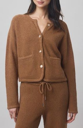Splendid x @cellajaneblog Boucl&eacute; Cardigan in Caramel at Nordstrom Rack, Size X-Large