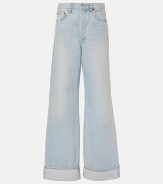 A Gold E Dame high-rise wide-leg jeans