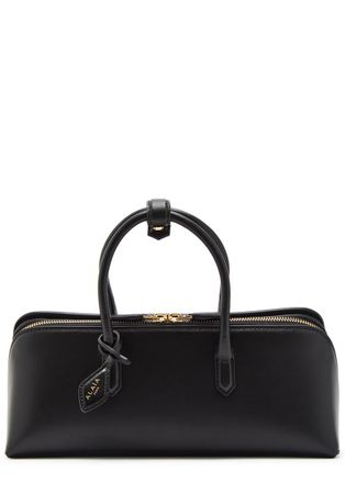 Alaia Delta Small Leather top Handle bag - Black - One Size