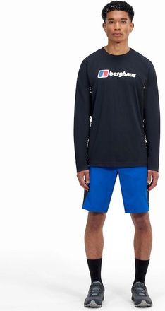 Berghaus Mens Berghaus Mens Big Logo Long Sleeve T-Shirt - Black - Size: 40