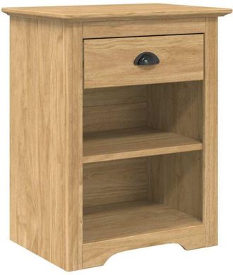 vidaXL Bedside Cabinet with Drawer BODO Honey Brown 53 x 38.5 x 67 cm vidaXL