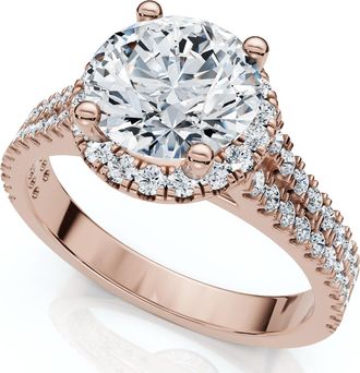 Pompeii3 2 1/3Ct Diamond Waverly Lab Grown Engagement Ring White, Yellow or Rose Gold