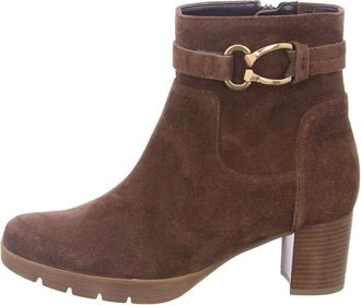 Gabor Blockhak enkellaars - Dames - Schoenen - Bruin - Maat: 37 1/2 EU Leer