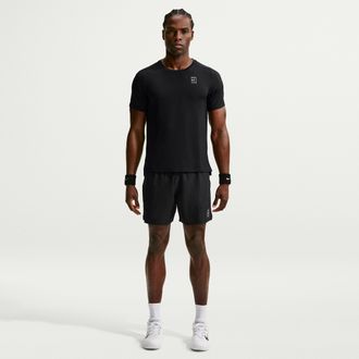 Nike Mens Court Advantage Dri-FIT 6 Tennis Shorts in Black | FZ6913-010