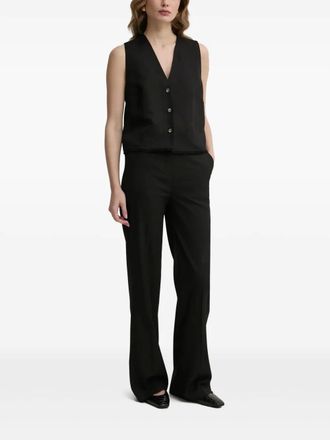 IVY OAK Top met knopen en franje - Zwart