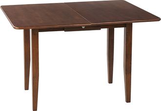 Beliani Beliani - Mesa De Comedor Extensible De Madera De Caucho Oscura 90/120 X 60 Cm Masela