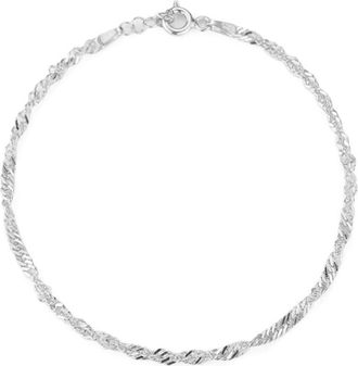 Glaze Jewelry Singapore Chain Anklet in Silver at Nordstrom Rack, Size 10
