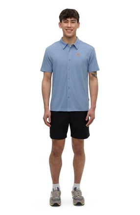 tentree Hawthorn Shirt in Lakeside Blue Heather at Nordstrom, Size Xx-Large