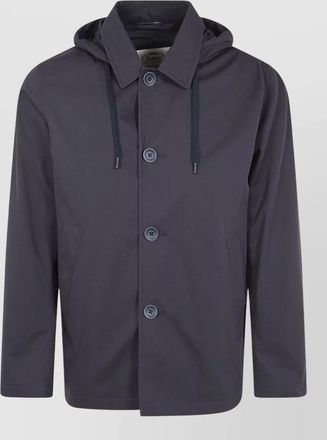 Herno short hood jacket front pockets