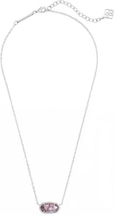 Kendra Scott Womens Elisa Pendant Necklace In Silver/rhodium