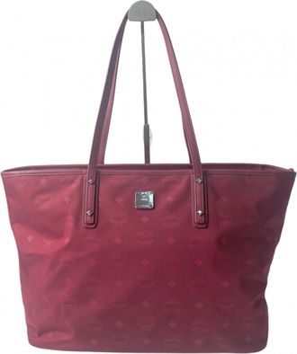 MCM Mcm Red Color Nylon Tote Bag (Pre-Owned)