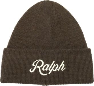 Polo Ralph Lauren Berretto in lana con logo - - Accessories - unisex - Marrone - ONE SIZE