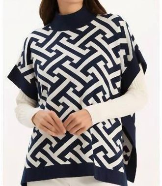 Tyler B&ouml;e Blakely Signature Capelet In Navy/white