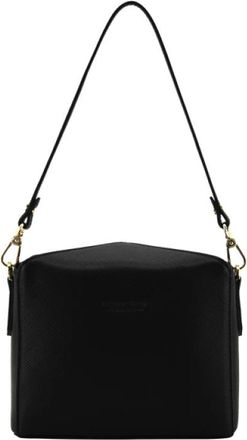 Pourchet Cassetta Schoudertas - Dames - Schoudertassen - Zwart - ONE Size - Leer - Tassen