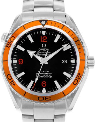 Omega Pre-owned Omega Seamaster Planet Ocean Automatic Chronometer Black Dial Mens Watch 2208.50.00