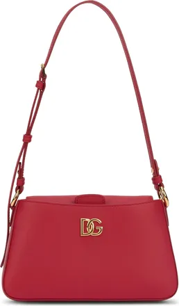 Dolce & Gabbana Womens Shoulder Phone Bag Red Calfskin