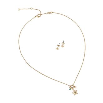 Coach Accessoires, Dames, Geel, ONE Size, Ster Hanger Ketting en Oorbellen Set