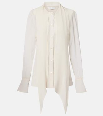 Nina Ricci Scarf-detail silk blouse