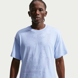 Nike Mens Nike Sportswear Max90 T-Shirt in Blue | IQ1004-407