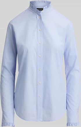 Lauren Ralph Lauren Regular Fit Langarmbluse aus reiner Baumwolle in Hellblau, Gr&ouml;&szlig;e XL