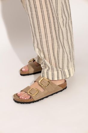 Birkenstock Arizona Big Buckle Slides, Womens, Beige