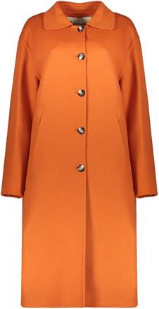 Herno Klassieke wollen jas met twee zakken - Dames - Mantel - Oranje - L - Wol - Jassen