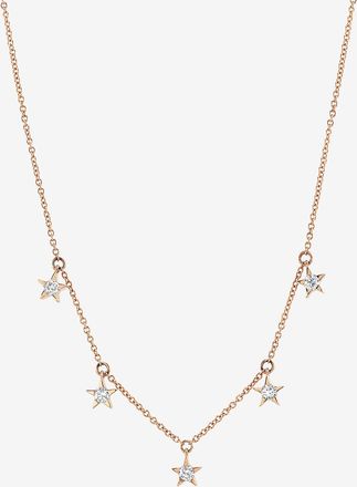 Roxanne First Ros&eacute;gold- und Diamanthalskette Many Stars