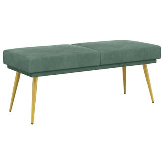 vidaXL Panchina A Doppio Strato Verde Mare 120 X 45 X 46 Cm Velluto Vidaxl