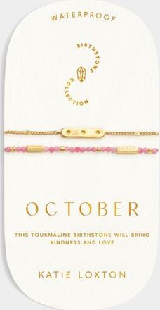 Katie Loxton Birthstone Bracelet October in Tourmaline at Nordstrom