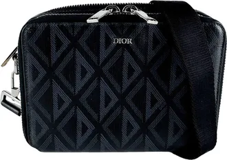 Dior Black Coated Canvas Shoulder Bag (Pre-Owned)