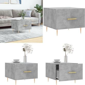 vidaXL Tavolino Salotto Grigio Cemento 50x50x40 cm Legno Multistrato - Tavolino da salotto grigio cemento - Tavolino in legno multistrato