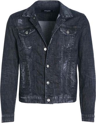 Dsquared2 Dan Denim Jacket - Heren - Jassen - Grijs - Maat: S Denim