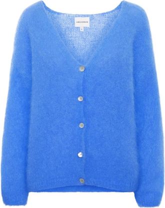 Americandreams Cornelia LS Cardigan - Dames - Vesten - Blauw - S - Wol - Truien & Vesten