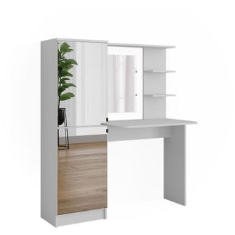 Vicco Tavolo da toilette Jasmin, Bianco, 123 cm con specchio Vicco