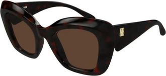 Balenciaga Butterfly Zonnebril - Dames - Zonnebrillen - Bruin - 54 MM - Accessoires