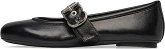 Loriblu Ballerina in zwart nappa met bandje - Dames - Ballerinas - Zwart - 37 EU - Leer - Schoenen