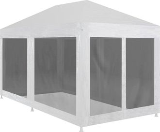 vidaXL Party Tent with 6 Mesh Sidewalls 19.7 x 9.8