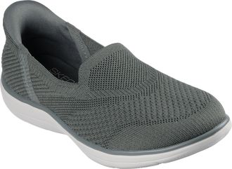 Skechers Womens Slip on Loafer, Olive, 12
