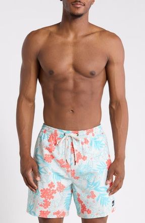 Quiksilver Mix Volley 17 Swim Trunks in Silver Birch at Nordstrom, Size Xx-Large