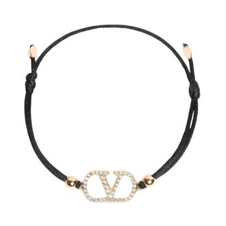 Valentino VLogo Signature Armband - Dames - Accessoires - Zwart - Maat: ONE Size Poliester