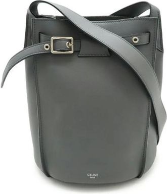 Celine Pre-owned Vintage Bucket Bag - Dames - Vintage Tas - Grijs - ONE Size - Leer - Vintage