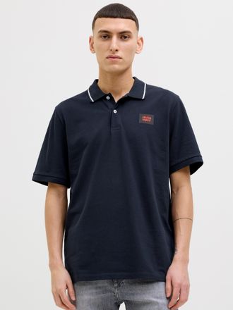 Jack & Jones Poloshirt JACK & JONES JJHUDSON POLO SS, Herren, Gr. XS, blau (sky captain), Jersey, Obermaterial: 100% Baumwolle, unifarben, regular fit, Shirts Polo