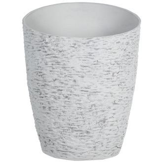Beliani Maceta Alta De Mezcla De Piedra Tiesto De Jard&iacute;n Interior Exterior 44 X 58 Cm Gris Naxos