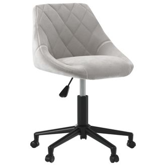 vidaXL Vidaxl - Silla De Comedor Giratoria De Terciopelo Gris Claro