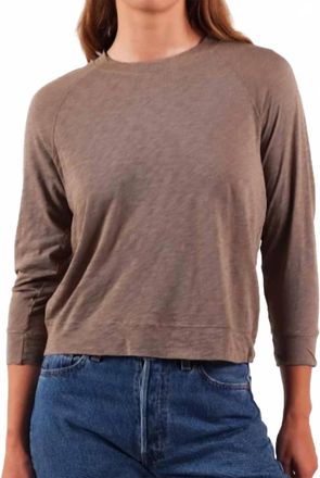 Stateside Supima Slub Jersey Sweatshirt Tee In Clay