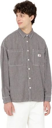 Dickies Hickory LS Overhemd - Heren - Casual Overhemden - Grijs - L - Overhemden