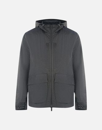 Lyle & Scott Mens Lyle & Scott Plain Hooded Black Jacket - Size: Regular/36