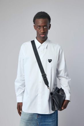 Comme Des Gar&ccedil;ons Shirt Black Emblem Woven