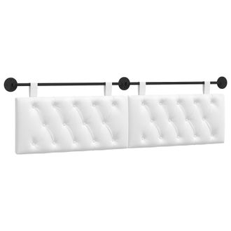 vidaXL Cabecero Colgante Blanco Tela Vidaxl