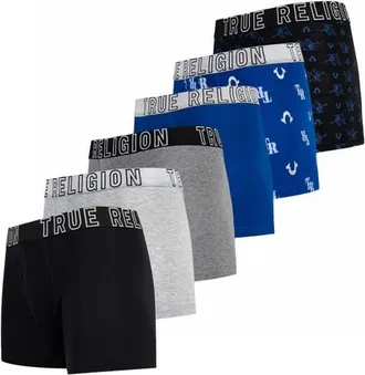 True Religion Mens Boxer Briefs Cotton Stretch Underwear for Men Pack of 6 Red/Black in Blue/black at Nordstrom, Size X-Large